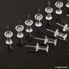 Alfileres T Transparentes Paquete de 500 Piezas Alfileres de Presión de Plástico Transparentes con Cabeza Grande Alfileres T Tableros de Corcho Uñas Artísticas Chinchetas de Plástico