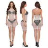 Lencería sexy de Amazon en un estilo puro y seductor, vestido hueco de encaje floral, vestido ajustado bodycon de jacquard transparente