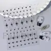 Pegatinas Transfronterizas para Uñas Nuevas Ins Pétalos Huecos Dorados y Plateados Líneas Metálicas Simples Pegatinas Adhesivas para Uñas Venta al por Mayor