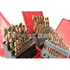 Juego de Brocas para Taladro con Taladro Eléctrico, Brocas Helicoidales de Acero Rápido con Recubrimiento de Titanio, Vástago Recto