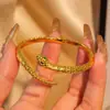 Pulseira de cobra feminina em formato de cobra, moderna, pulseira aberta, presente de aniversário para namorada, esposa