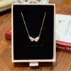 Collar de Diamantes Completos de Cacahuete de Cosas Buenas Nicho Versátil Lujo Ligero Joyería de Gama Alta Regalo Buena Suerte Lujo Ligero Exquisito Collar