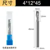 Fresa de un filo de acero de tungsteno para acrílico, PVC, madera, grabado publicitario, cuchillo de corte CNC, fresadora, herramienta especial CNC