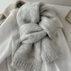 Bufanda de Lana de Alpaca para Mujer, Nuevo Estilo Invierno 2026, Mezcla de Lana, Moda Coreana, Estilo Trendy Estudiante, Tejido de Alta Gama