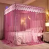 Mosquiteiro para Uso Doméstico, Cama de Casal 1,8m, Estilo Princesa, Estilo Palácio, De Chão, Quarto Tradicional, Três Portas, Estrutura Reforçada 1,5m
