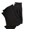 Pantalones de Vestir Formales, Peso Pesado 280g, Estilo Retro Americano, Pantalones Negros para Hombre, Caída de Alta Gama, Pantalones Casuales Sueltos de Pierna Ancha