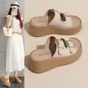 Sandalias Birkenstock para mujer para el verano de 2026, nuevo diseño de suela gruesa que aumenta la altura, adecuadas para combinar con faldas, sandalias de piscina antideslizantes para la playa, sandalias casuales