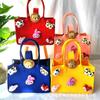 Bolsa de feltro nova e fofa, bolsa de mão, bolsa de mamãe de desenho animado, bolsa de presente, sacola de compras para presente, pode adicionar LOGO