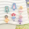 Vestido de Cara Brillante de Dibujos Animados Accesorios de Resina DIY de Princesa Anime Accesorios para el Cabello de Gel de Crema Pasador Pegatina para Refrigerador Material para Joyería