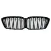 Rejilla de Admisión de Aire Frontal de Malla de Fibra de Carbono de Doble Línea Negro Brillante Modificada y Mejorada para BMW Serie 2 F87/M2C