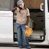 Novas calças jeans largas de outono estilo coreano para meninas, calças retas da moda e que afinam para crianças mais velhas, adequadas para primavera e outono, calças compridas até o chão
