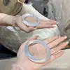 El Pulsera de Piedra Ojo de Gato Verde Militar Más Vendida de Vietnam en Color Rosa Macaron Claro