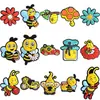 Abeja de Dibujos Animados Linda Parche de Goma Suave Pasador Ropa Papelería Accesorios DIY Decoración Plana Material de PVC