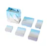 Directo del fabricante: Cajas de joyería estilo pintura al óleo de cielo estrellado, Cajas para empaque de anillos y accesorios, Cajas de regalo con tapas y bases, disponibles para venta al por mayor