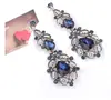 Pendientes Estilo Coreano Más Vendidos Moda Europea y Americana Metal Lujo Gema Gota de Agua Temperamento Pendientes de Cristal