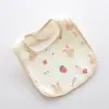 Babero de Tela Arrugada Impermeable para Bebé Recién Nacido, Delgado de Verano, Tipo U para Comer, Listo para la Venta