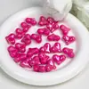 Dingyi Colorido Melocotón Luna Fría Galvanizado Color Sólido Acrílico Forma de Corazón Agujero Recto Cuentas Sueltas DIY Accesorios para Cadena de Teléfono Móvil