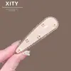 Novo prendedor de cabelo estilo coreano com strass de margarida pequena para mulheres, elegante para franja da testa e lateral, acessório de cabelo requintado