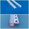 Tiras de PVC Curvas Flexibles de un Solo Lado en Blanco, Moldeables Libremente, Tiras Divisoras en Forma de U para Espacio de Sombra