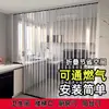 Puerta plegable de panel de PC transparente, puerta corredera invisible de aleación de aluminio, puerta de aislamiento de partición de aire acondicionado para cocina y baño