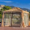 Pavilhão ao ar livre Liga de alumínio Palha Galpão Pátio Quintal Villa Pátio Casa de palha Toldo Vista