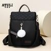 Mochila de Mujer 2025 Nueva Color Contraste Tela Oxford Bolso de Mujer Moda Gran Capacidad Mochila de Viaje Casual Estudiante Universitario