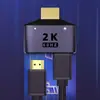 Adaptador HDMI de Aleación de Aluminio Uno a Dos 2K60Hz Alta Definición con Luz Indicadora, Universal para Monitores de Computadora y Proyectores