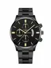 Relógio Masculino de Moda Aço Inoxidável Luxo Calendário Quartzo Relógio de Pulso Relógios Sociais Masculinos para Homem Relógio Montre Homme