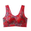 Sutiã de meia-idade e mãe idosa, roupa íntima, peça única, copo fixo, sem anel de aço, estampa, sutiã plus size