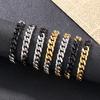 Disfruta de los Últimos Accesorios Creativos Personalizados, Moda de Influencers con Estilo Callejero Europeo y Americano de Moda, Pulsera DIY de Acero de Titanio Multicolor Mixto para Hombre