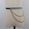 Accesorios de cadena para la cintura Cinturón estilo Chanel Cadena de perlas Cinturón de moda Decoración Vestido Abrigo Sello de cintura Moda femenina