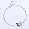 Pulseira flexível de borboleta em prata de lei s925 Damila feminina joia com epóxi micro-incrustado joia de temperamento presente para namoradas atacado