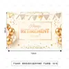 Banner temático de jubilación transfronterizo, juego de espirales de panal, accesorios de decoración para el lugar y artículos para fiestas