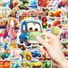50 24 Novas Séries de Veículos de Animação Adesivos Desenhos Animados Caminhão Escavadeira Mala Decorativa Adesivos Infantis