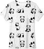 Ropa Infantil Camiseta Casual de Manga Corta Estampado Digital 3D Panda Lindo de Dibujos Animados Verano Europeo y Americano Transfronterizo