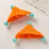 Mini gorro triangular de lana tejido de dibujos animados DIY hecho a mano para muñecas, accesorios de decoración, venta al por mayor