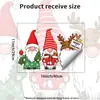 Gnomo Cartoon Sem Rosto de Natal Adesivos Estáticos de Janela para Casa Sala de Estar Chão Janela Loja Decoração de Vitrine