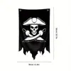 Bandera de Calavera Pirata de Origen Transfronterizo 30x50cm Poliéster Tela Colgante Pirata Decoración de Escena de Sala de Escape