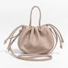 Saco de balde de cordão de couro macio bolsa feminina elegante uma geração de mini bolsa de telefone móvel bolsa de ombro