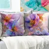 Funda de Almohada con Gradiente Morado-Rosa Floral Más Vendida de Primavera de Temu para Oficina, Dormitorio, Sofá, Funda de Almohada Personalizada al por Mayor