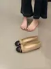 Sapatos Femininos Chanel-Style de Fundo Plano, Novo Modelo Primavera 2026, Sapatos Quentes Peludos com Forro de Lã e Laço, Sapatos de Festa