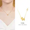 Collar de Plata de Ley S925 con Doce Colgantes del Zodiaco para Mujer, Cadena para Clavícula de Moneda del Año del Caballo del Zodiaco a la Moda, Regalo para Novia
