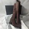 Botas Altas Chuyuji con Cremallera Lateral, Tacones Altos de Punta Fina Estilo Retro Británico Adelgazante Francés, Nuevas Botas Altas para Mujer Otoño/Invierno 2026