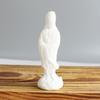 Mini casa de cerámica creativa hecha a mano con personajes zen de porcelana blanca para estudio, sala de estar, decoración, pequeños adornos de porcelana de jade chino