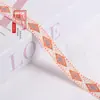 Cinta jacquard de rejilla de diamantes con hilo dorado de 1.5CM, accesorio para ropa, decoración del hogar, cortinas y varias decoraciones DIY G3602