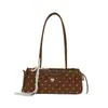 Bolsa de ombro transversal feminina da moda estilo coreano, nova bolsa baguette poá com laço, bolsa de ombro elegante e fashion
