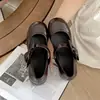 Zapatos de tacón grueso estilo retro francés de moda para mujer, modelo nuevo de verano 2026, adecuados para combinar con faldas, zapatos Mary Jane de suela blanda