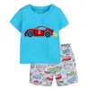 Comercio Exterior Ropa Infantil Verano Nuevo Transfronterizo Al por Mayor Hombres y Mujeres Bebé Manga Corta Pantalones Cortos Camiseta Conjunto de Dos Piezas