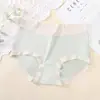 Roupa íntima feminina de Modal de Cintura Alta, Sem Costura, com Virilha de Seda Antibacteriana, Respirável, Confortável, Calcinha de Menina Nu
