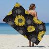 Suministro Transfronterizo de Toallas de Playa Cuadradas de Microfibra, Toallas Chal, Toallas Cuadradas, Serie Girasol, Pedido Mínimo de Una Pieza